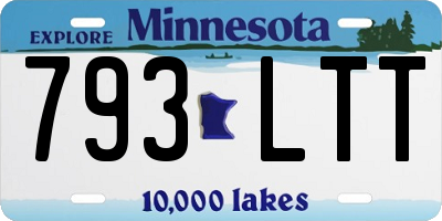 MN license plate 793LTT