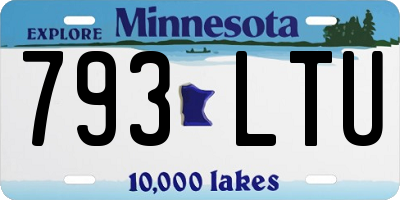 MN license plate 793LTU
