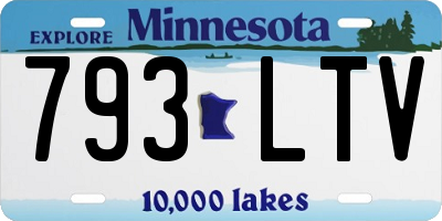 MN license plate 793LTV