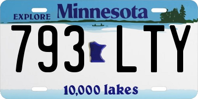 MN license plate 793LTY