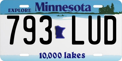 MN license plate 793LUD