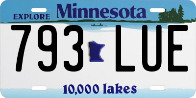 MN license plate 793LUE