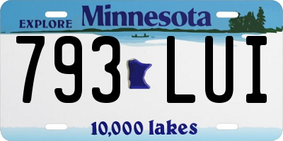 MN license plate 793LUI