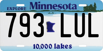 MN license plate 793LUL