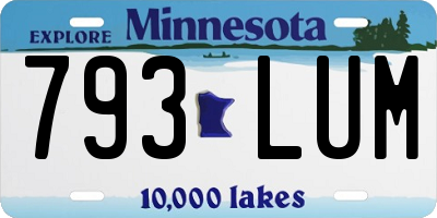 MN license plate 793LUM