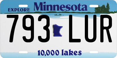 MN license plate 793LUR