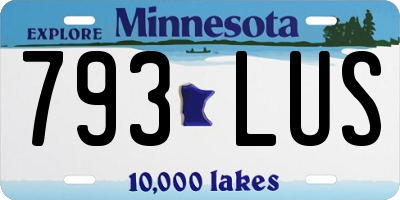 MN license plate 793LUS