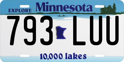 MN license plate 793LUU