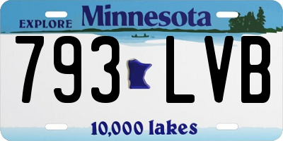 MN license plate 793LVB