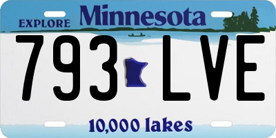 MN license plate 793LVE