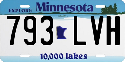 MN license plate 793LVH