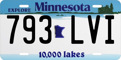 MN license plate 793LVI