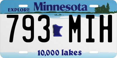 MN license plate 793MIH