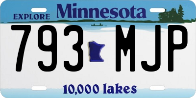 MN license plate 793MJP