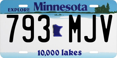 MN license plate 793MJV
