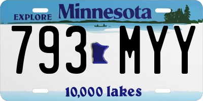 MN license plate 793MYY