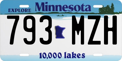 MN license plate 793MZH