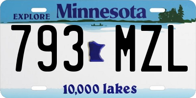 MN license plate 793MZL