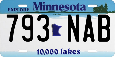 MN license plate 793NAB