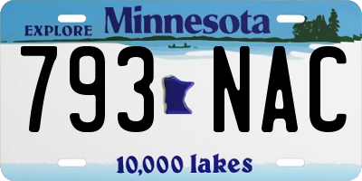 MN license plate 793NAC