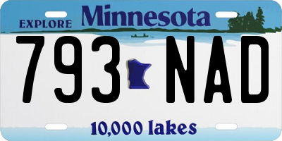 MN license plate 793NAD
