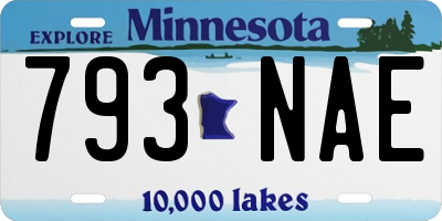 MN license plate 793NAE