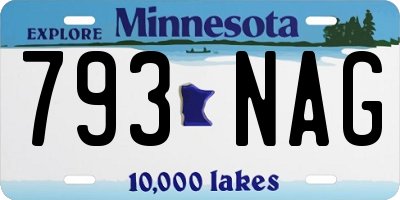 MN license plate 793NAG