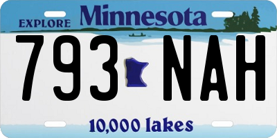 MN license plate 793NAH