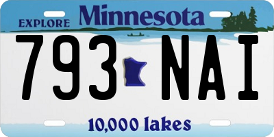 MN license plate 793NAI