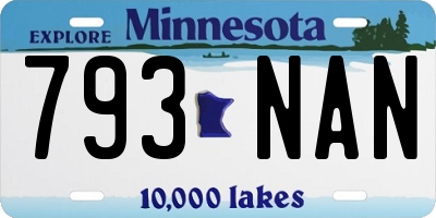 MN license plate 793NAN