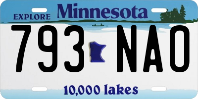 MN license plate 793NAO