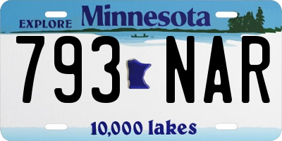 MN license plate 793NAR