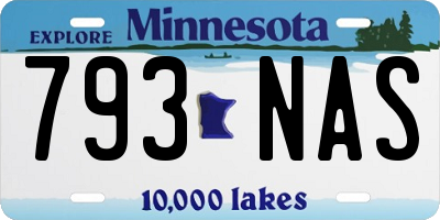 MN license plate 793NAS