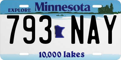 MN license plate 793NAY