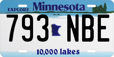 MN license plate 793NBE