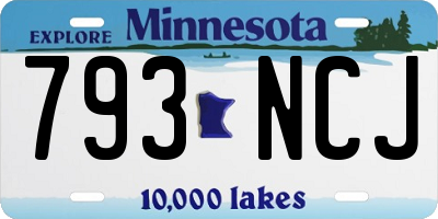MN license plate 793NCJ