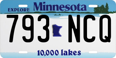 MN license plate 793NCQ