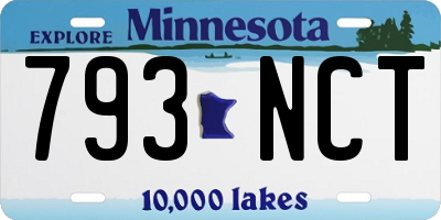 MN license plate 793NCT