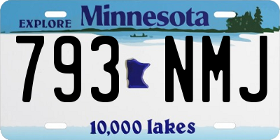 MN license plate 793NMJ