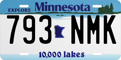 MN license plate 793NMK
