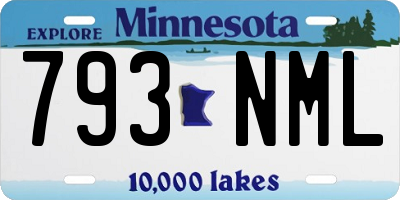 MN license plate 793NML