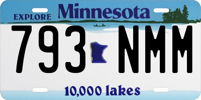MN license plate 793NMM