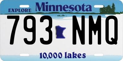MN license plate 793NMQ
