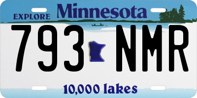 MN license plate 793NMR