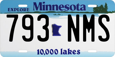 MN license plate 793NMS