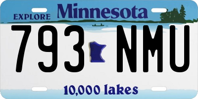 MN license plate 793NMU