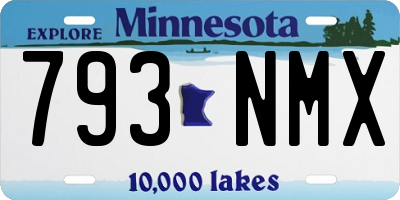 MN license plate 793NMX
