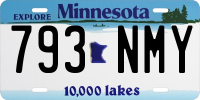 MN license plate 793NMY