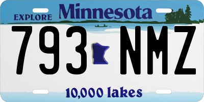 MN license plate 793NMZ