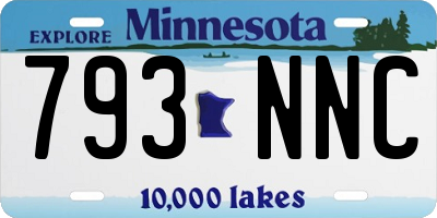 MN license plate 793NNC